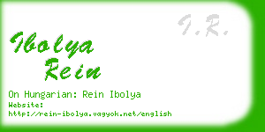 ibolya rein business card